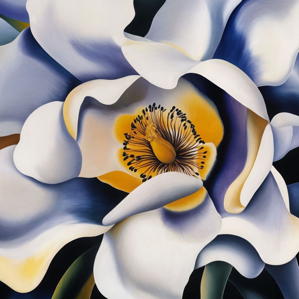 Abstract Floral Bloom Art Print Close-up