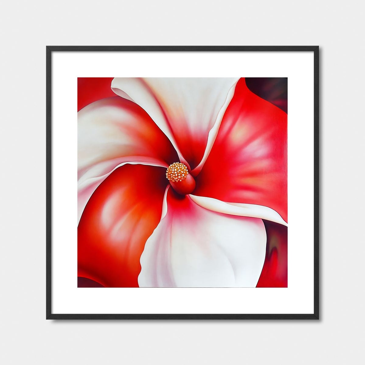 Abstract Red Floral Blossom Art Print Feature Image