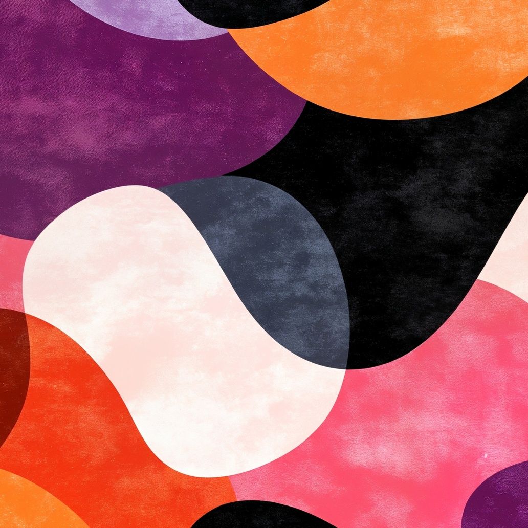 Abstract Shapes And Curves Art Print Close-up