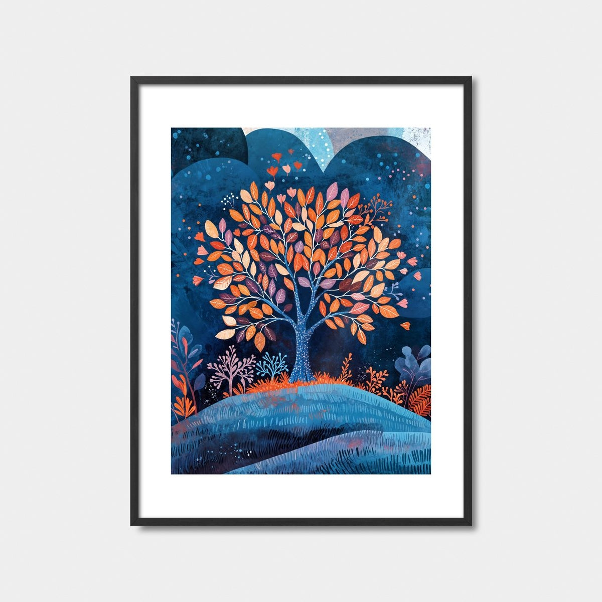 Autumn Tree At Dusk Art Print Feature Image