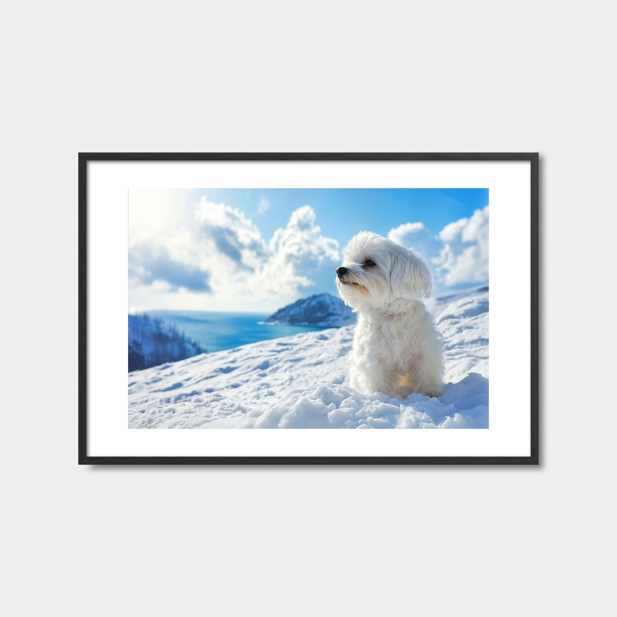 Beautiful Dog Winter Day Art Print Feature Image