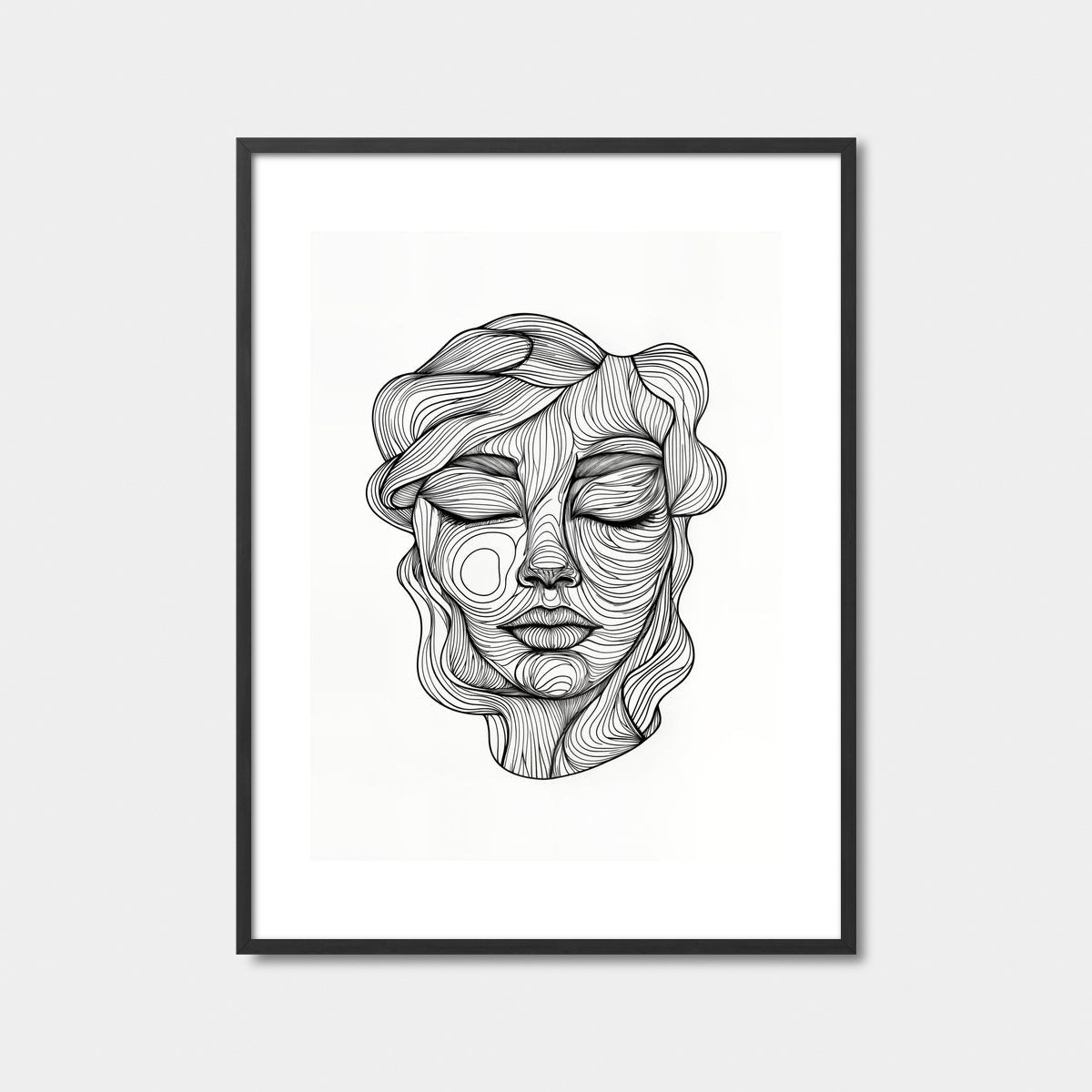 Black Line Portrait Art Print Feature Image