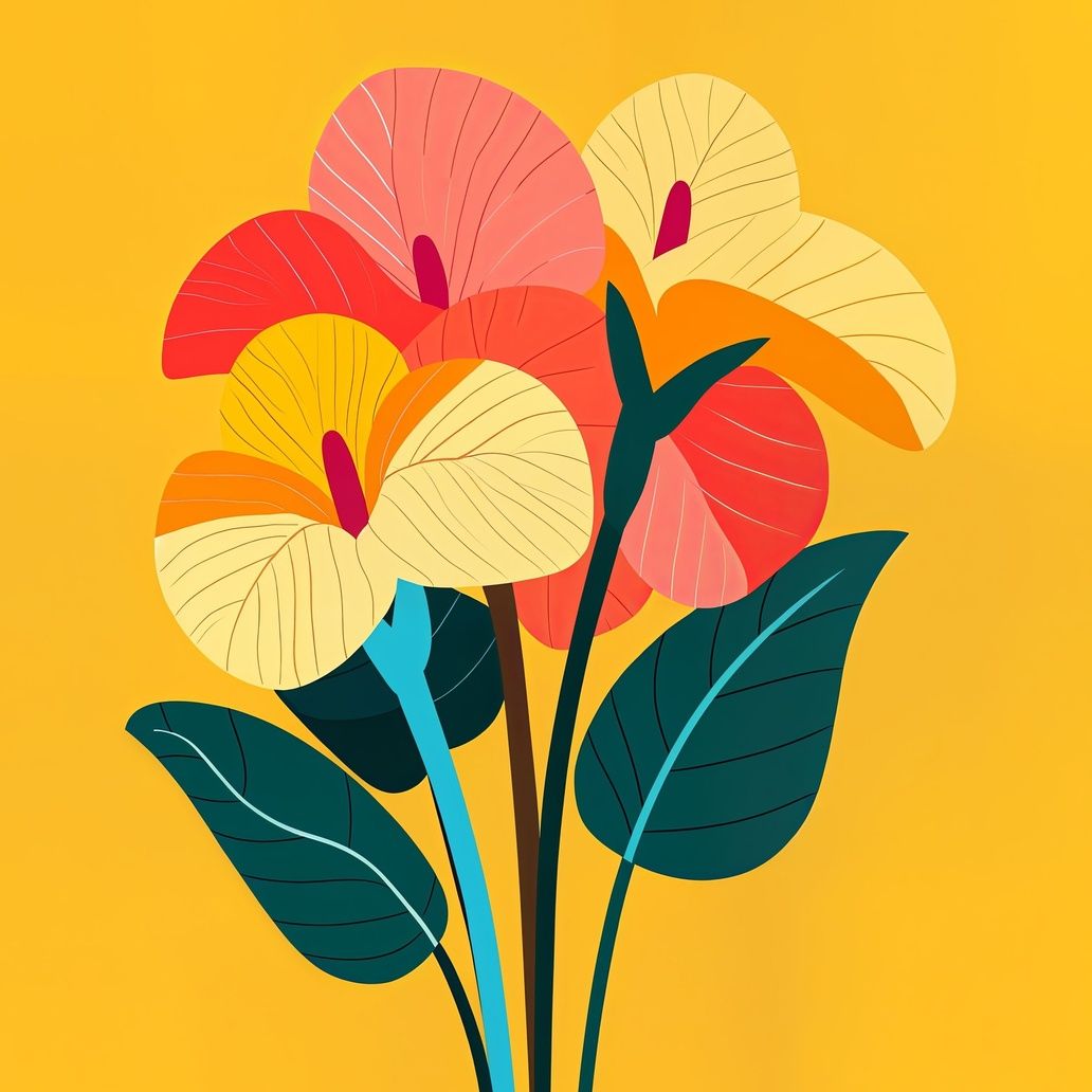 Bold Blooms Art Print Close-up