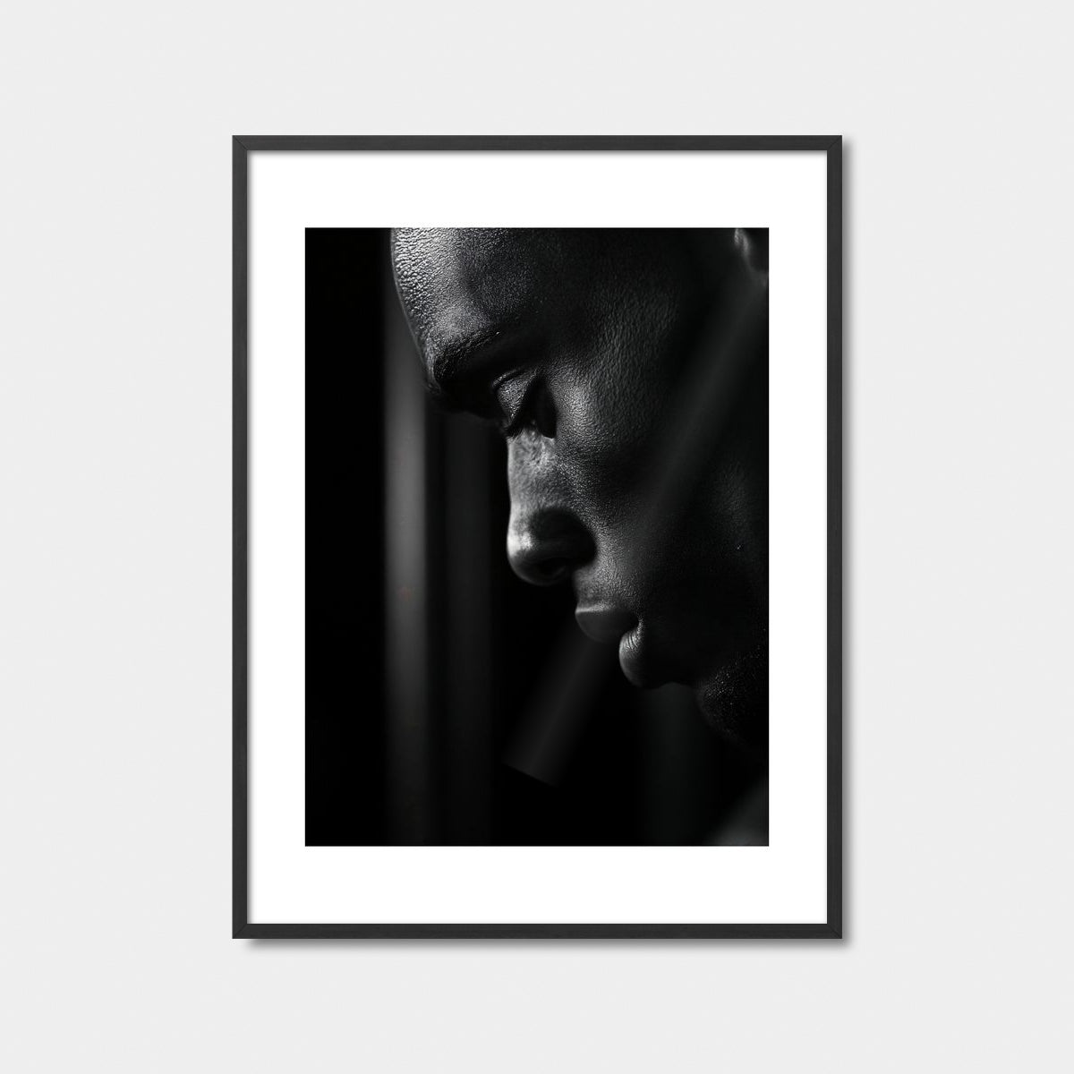 Contemplative Portrait Black And White Art Print Feature Image