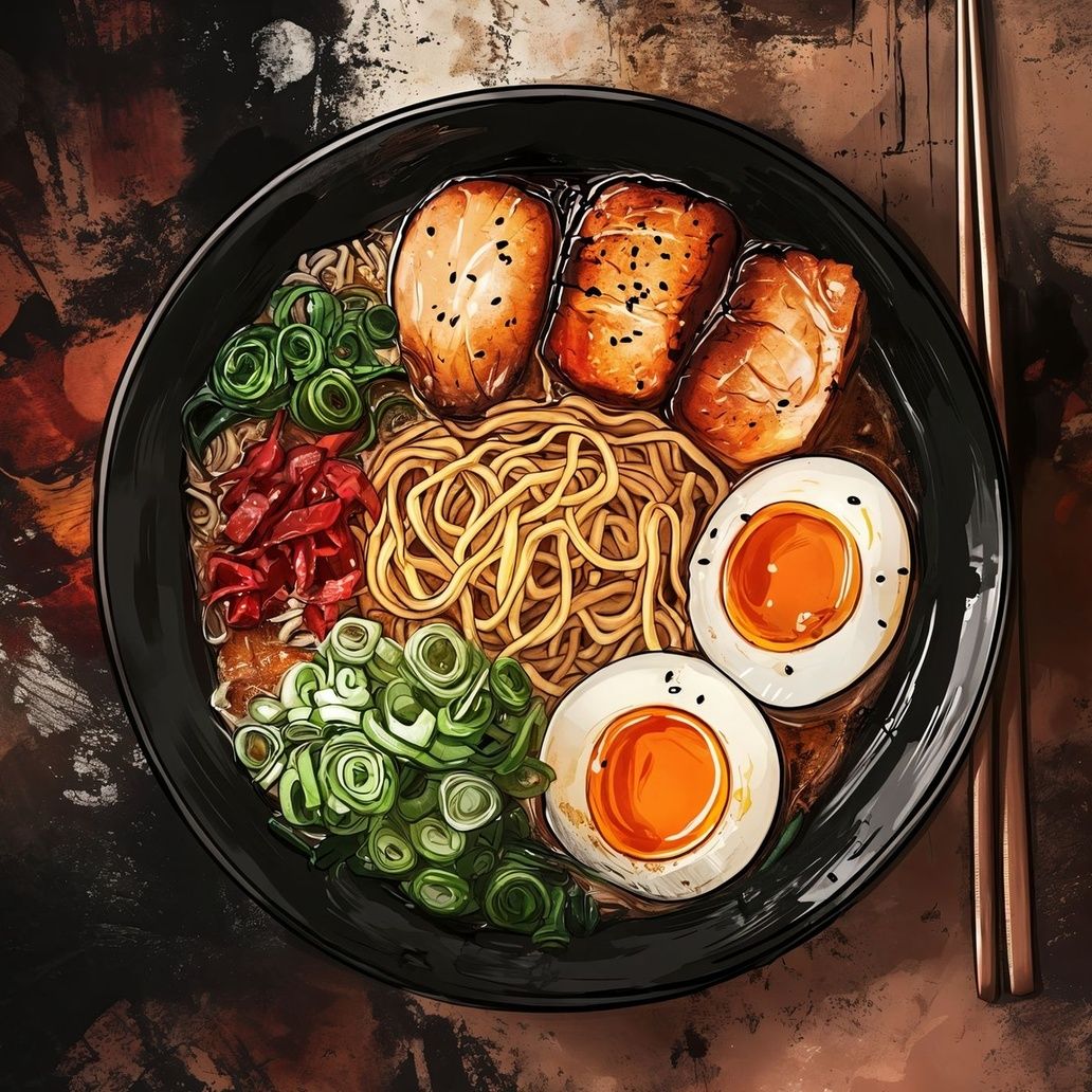 Delicious Bowl Of Ramen Art Print Close-up