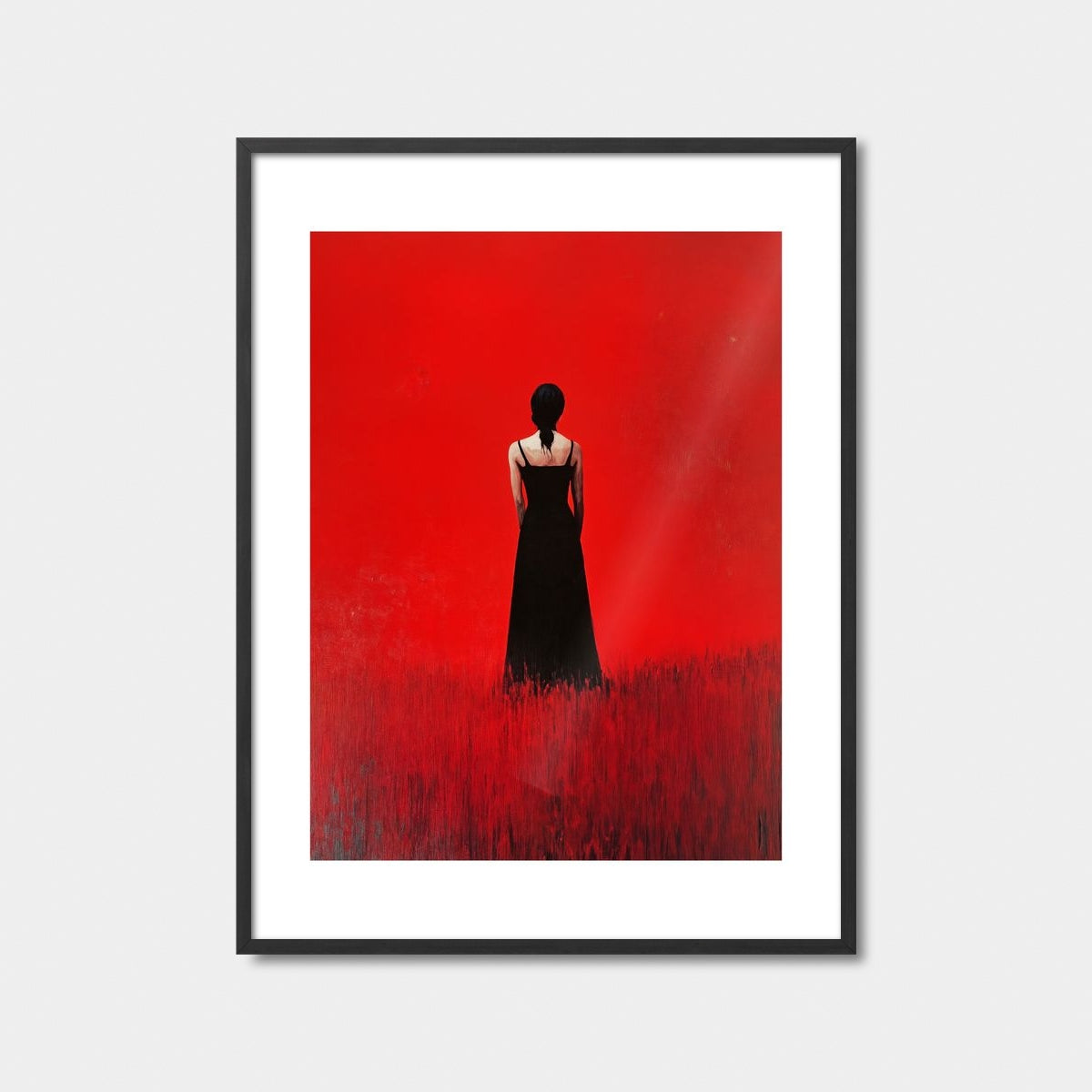 Figure In Red Field Art Print Feature Image