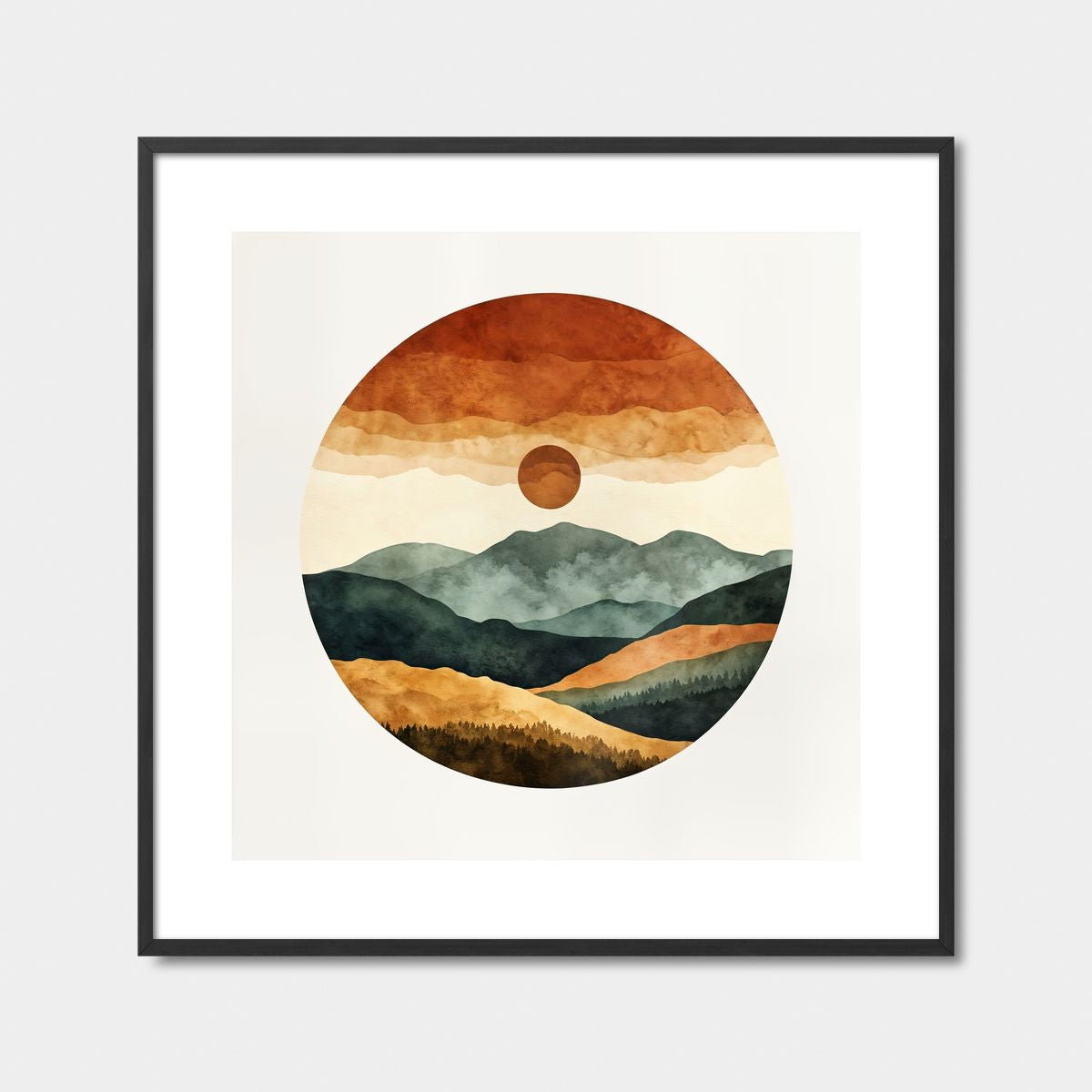 Minimalist Mountainscape Art Print Feature Image