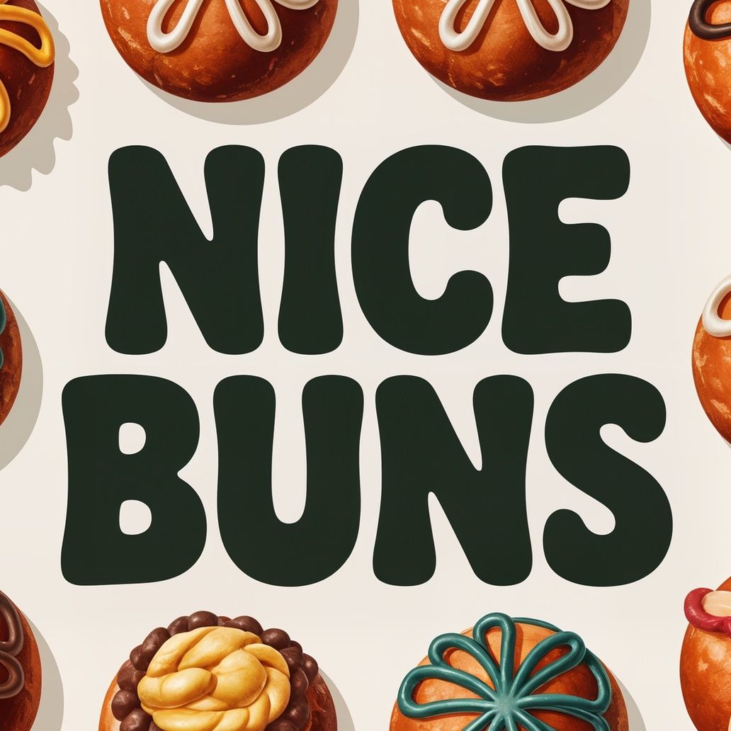 Nice Buns Pastry Delight Art Print Close-up