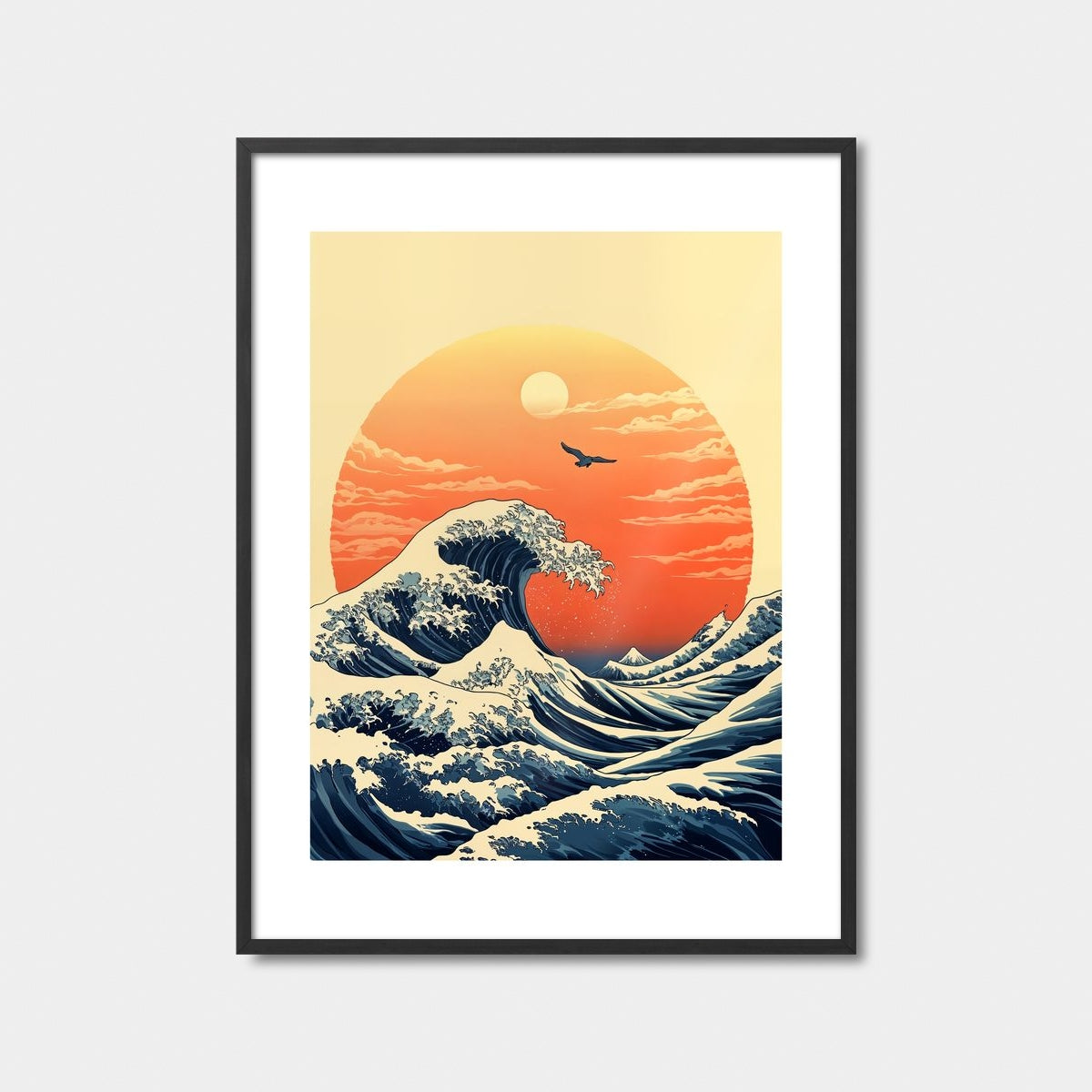 Ocean Sunset Waves Art Print Feature Image