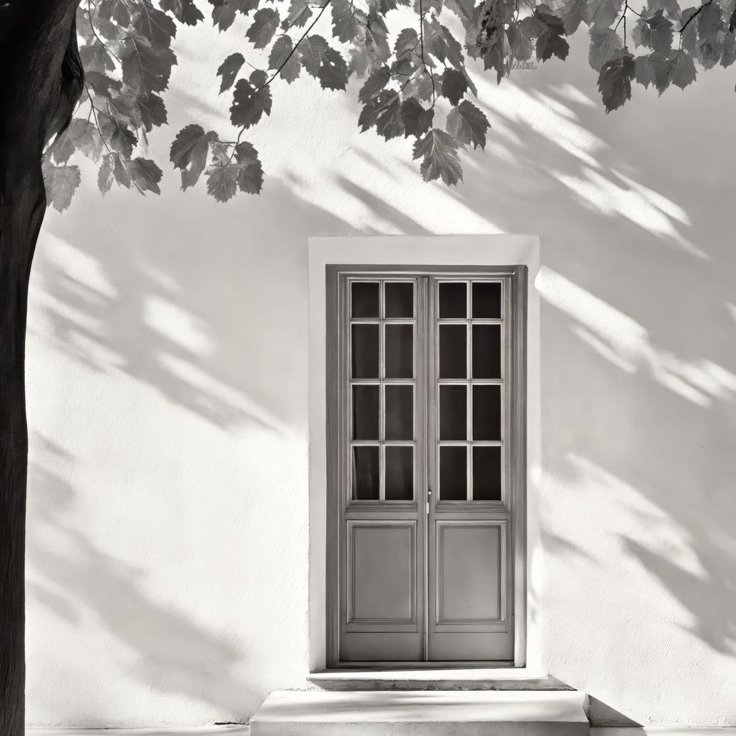 Tree Leaves And Doorway Art Print Close-up